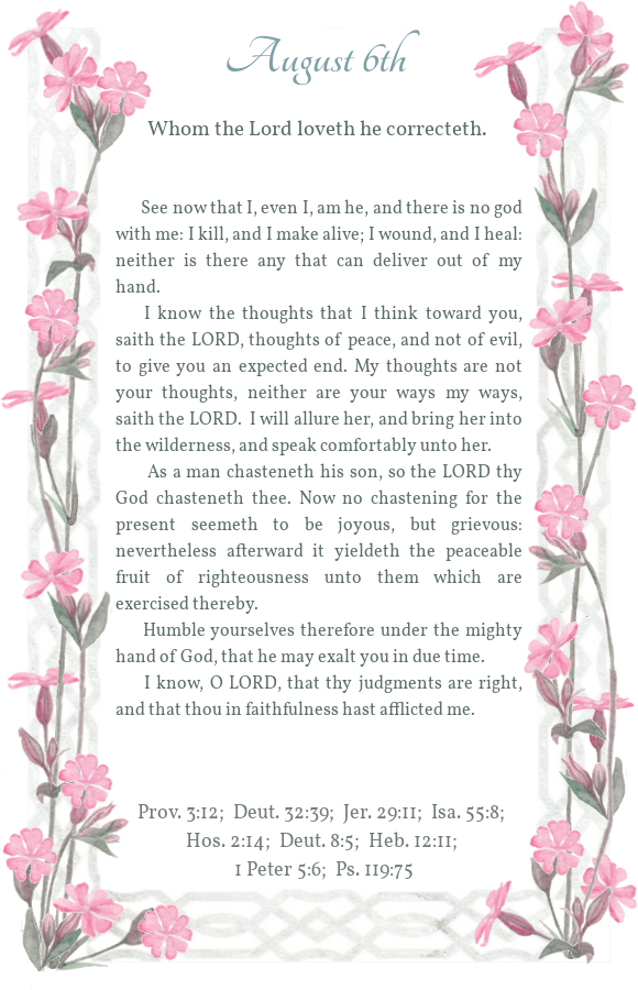 Daily Light August 6th – LIFE ON THE ALTAR